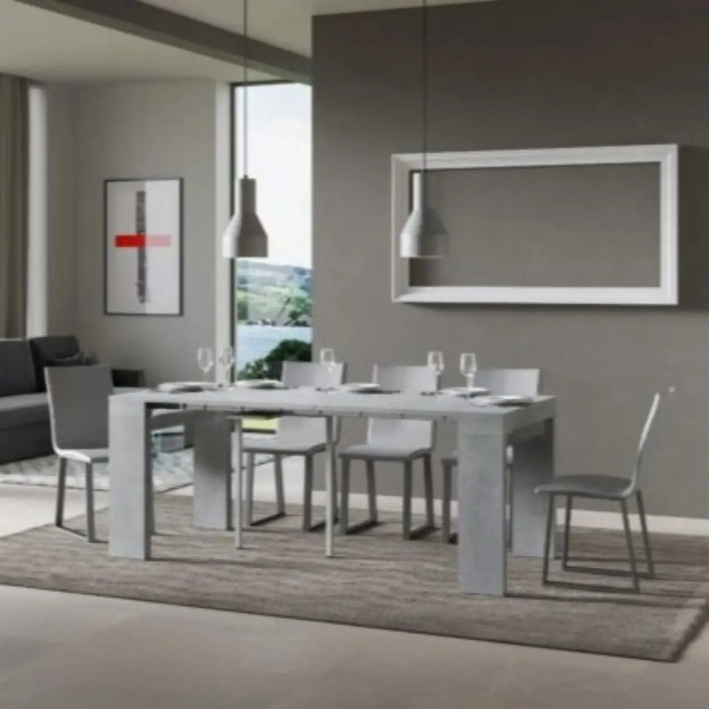 Consolle allungabile 90x40/196 cm Roxell Small cemento