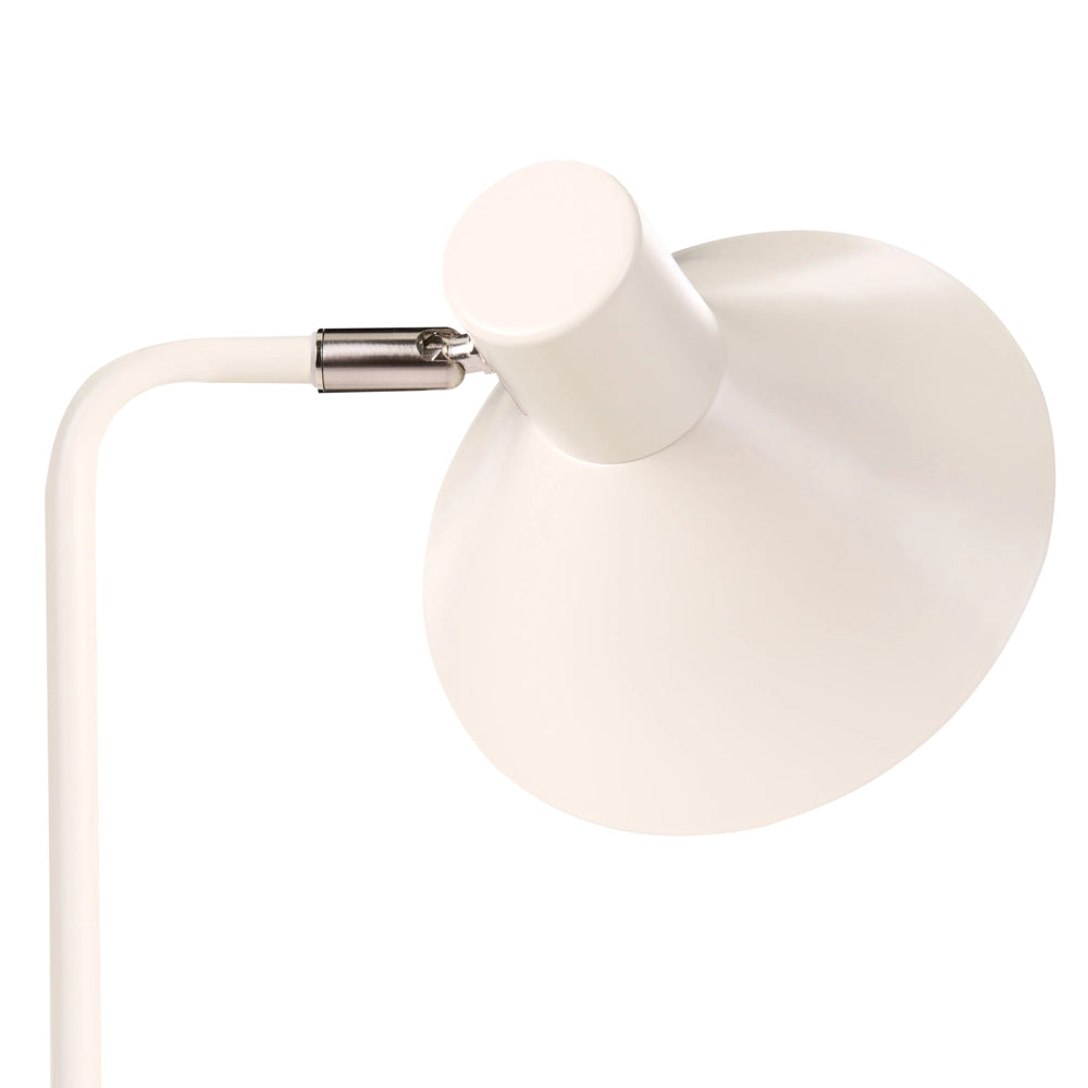 Lampada da terra in metallo con paralume a cono regolabile bianco sporco Camera da letto Soggiorno Casa Ufficio Illuminazione Design Industriale