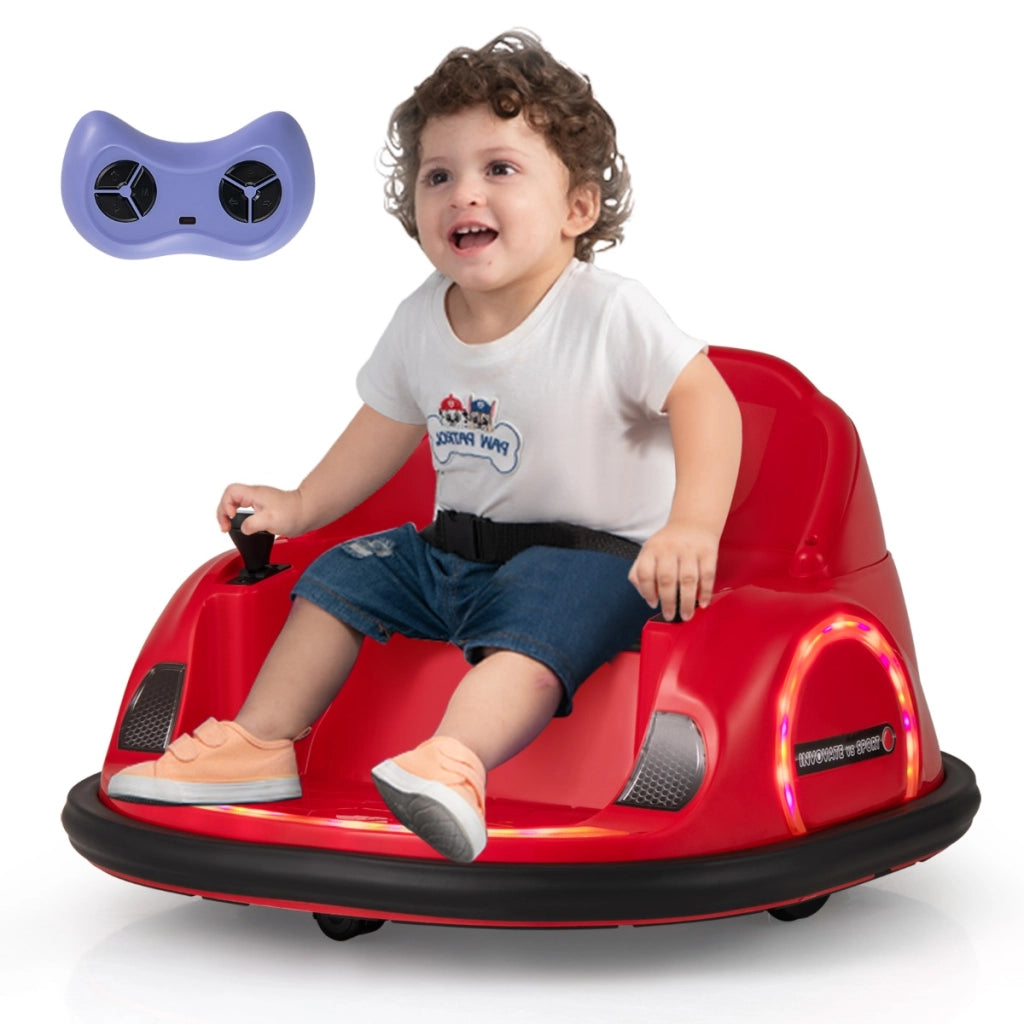 Auto a paraurti per bambini con luci LED connessione wireless musica e suoni, Auto a scoppio per bambini dai 18+ mesi Rosso