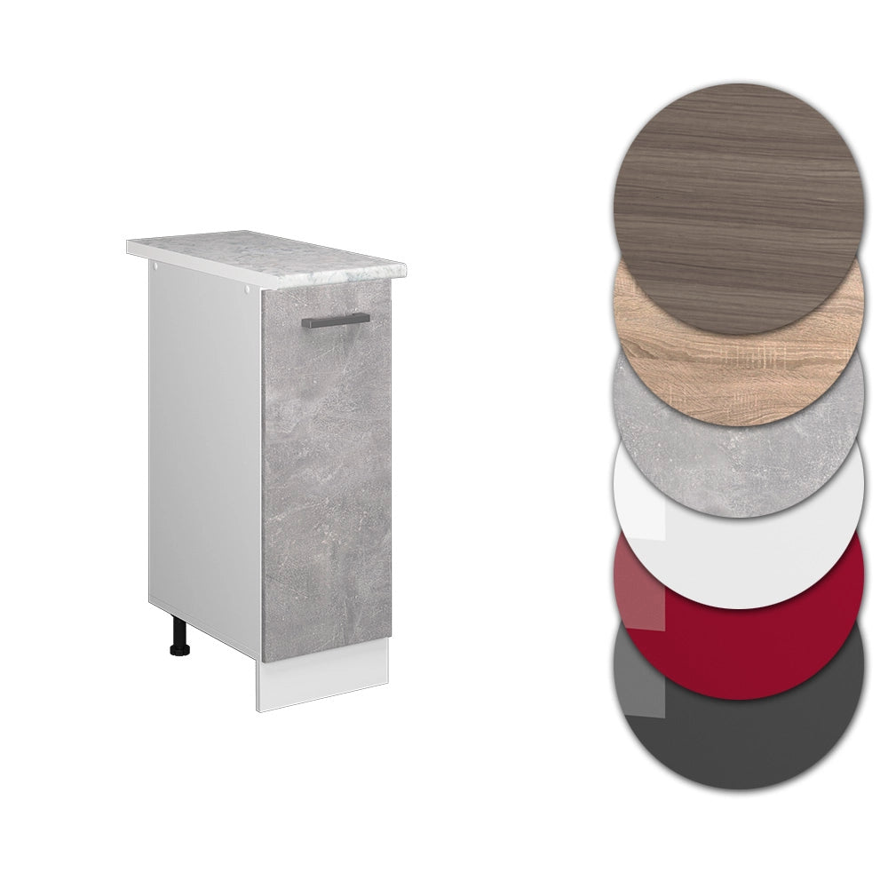 Vicco Base universale Calcestruzzo 30 cm con anta, con piano di lavoro