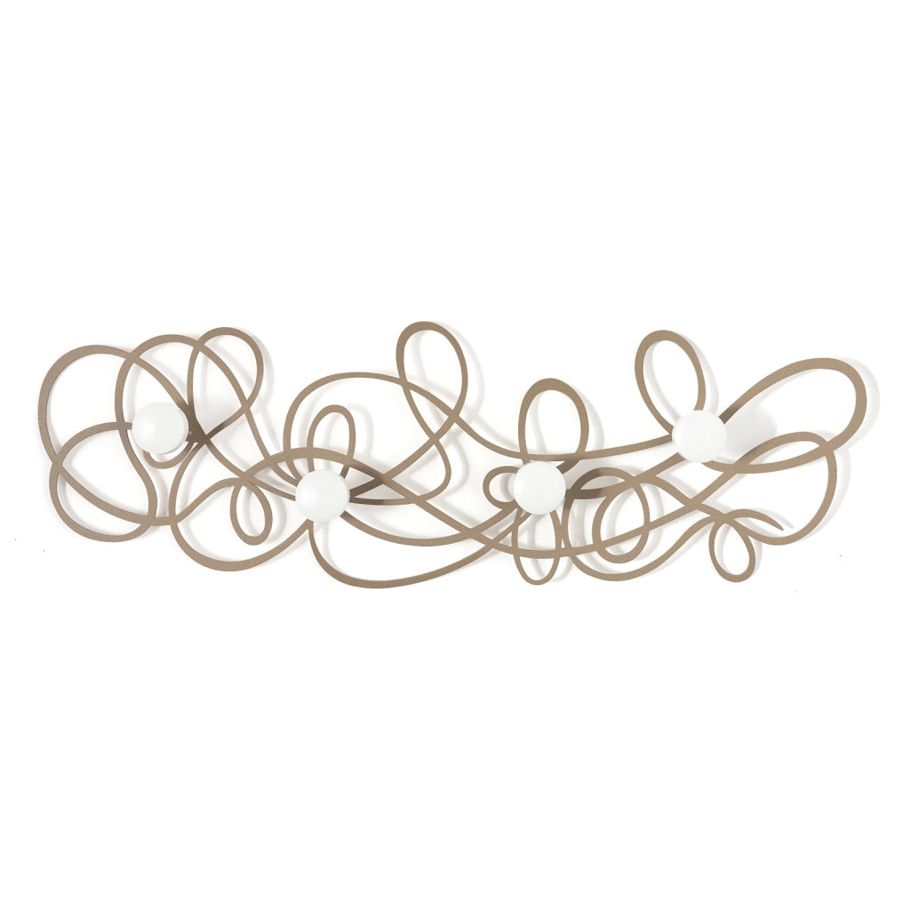 Appendiabiti da muro di design Doodle Beige