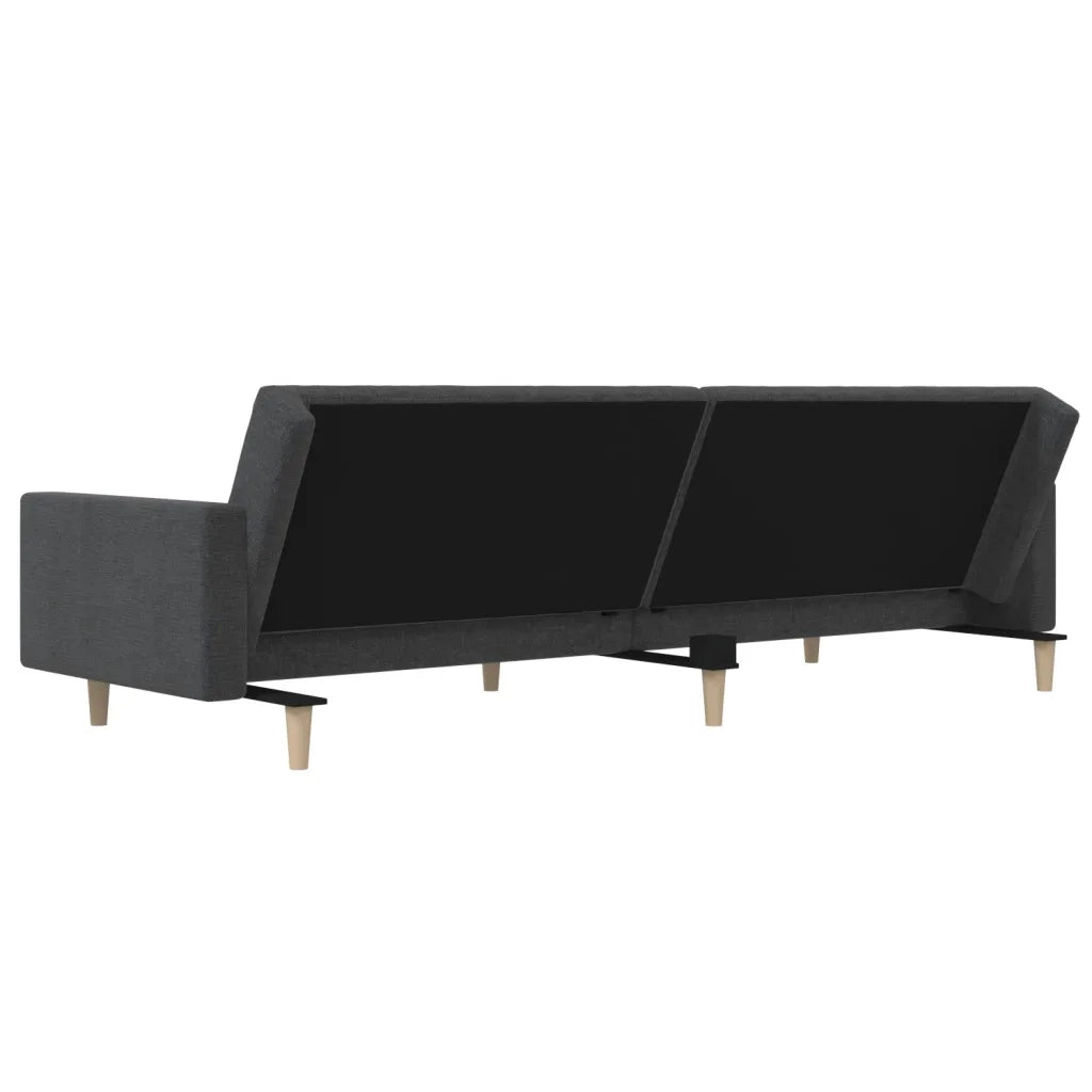 Divano letto | Sof¨¤ letto | Letto singolo a 2 Posti Grigio Scuro in Tessuto