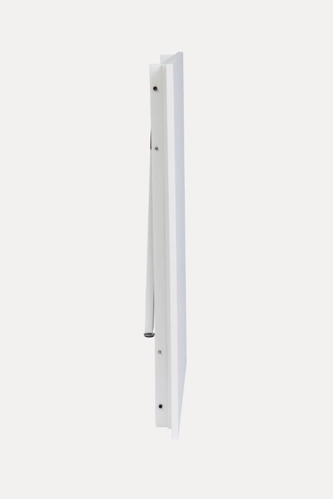 Tavolo Pieghevole Salvaspazio 80x80x74,5-76 cm Party in Legno e Laminato Bianco