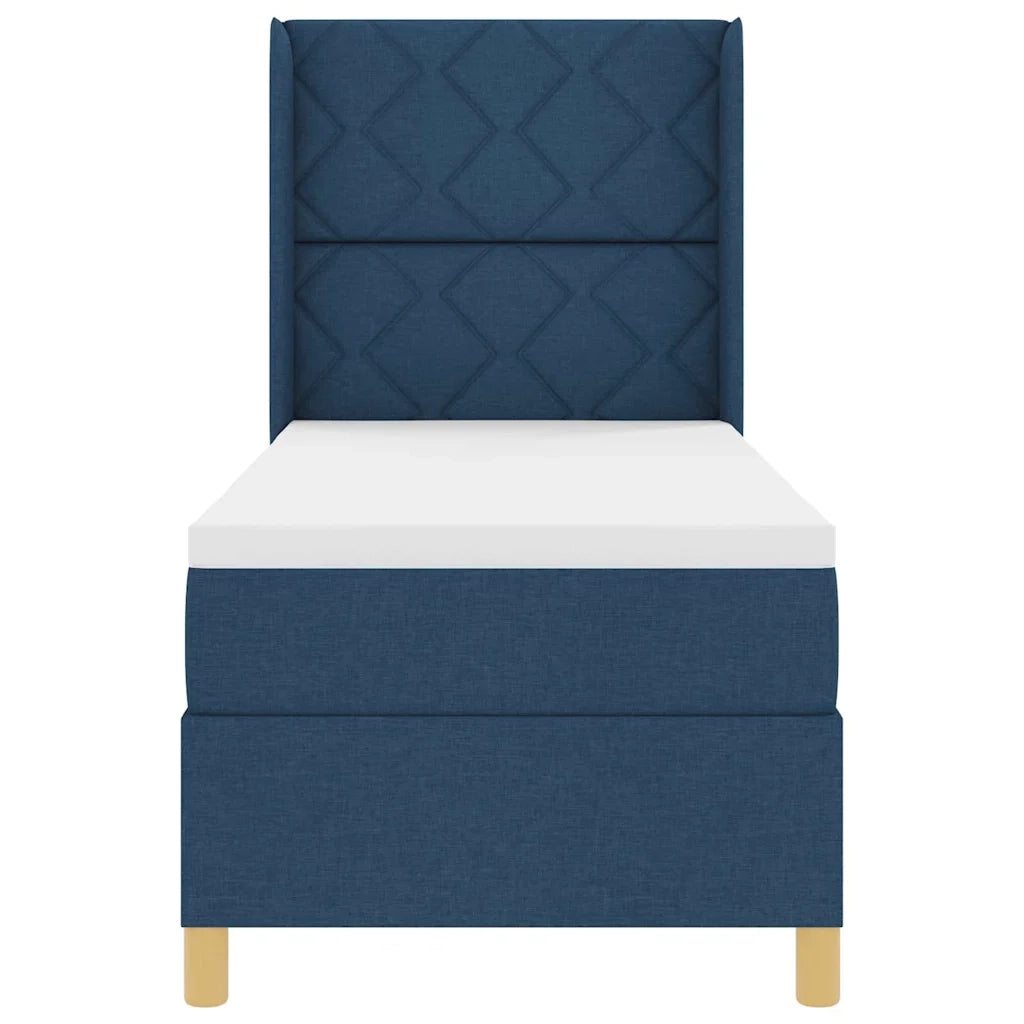 Letto a molle con materasso Blu 140 x 200 cm Tessuto 3343727