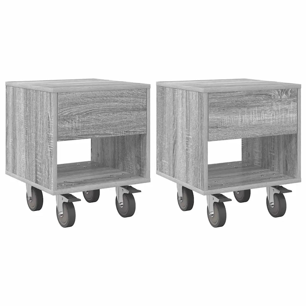 Comodino 2 pcs Grigio Sonoma 40,5 x 40 x 48 cm