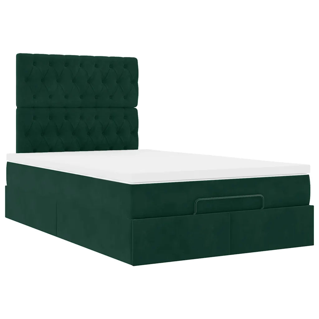 Struttura Letto Pouf con Materassi 120x190 cm Velluto 3314381