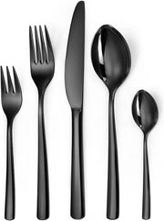 Set di posate, 60 pezzi per 12 persone, con coltello, forchetta, cucchiaio, acciaio inossidabile, posate per famiglia, festa, hotel, ristorante, lucido e lavastoviglie resistente