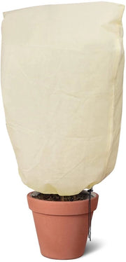 Copertura invernale per piante 180 x 120 cm, copertura invernale per palme e olivi per piante in vaso 80 g/m², sacco per piante resistente al vento e alla neve con chiusura a zip e cordino di trascinamento