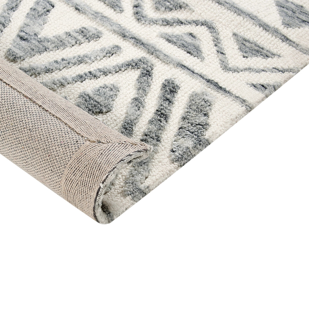 Tappeto area Beige Grigio Poliestere 300 x 400 cm Motivo geometrico Tinta unita Tappeto soggiorno moderno minimalista