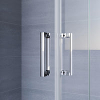 Porta Parete Doccia 135 cm 1 anta a Libro in Cristallo trasparente 6mm H195 Bonussi Lorena