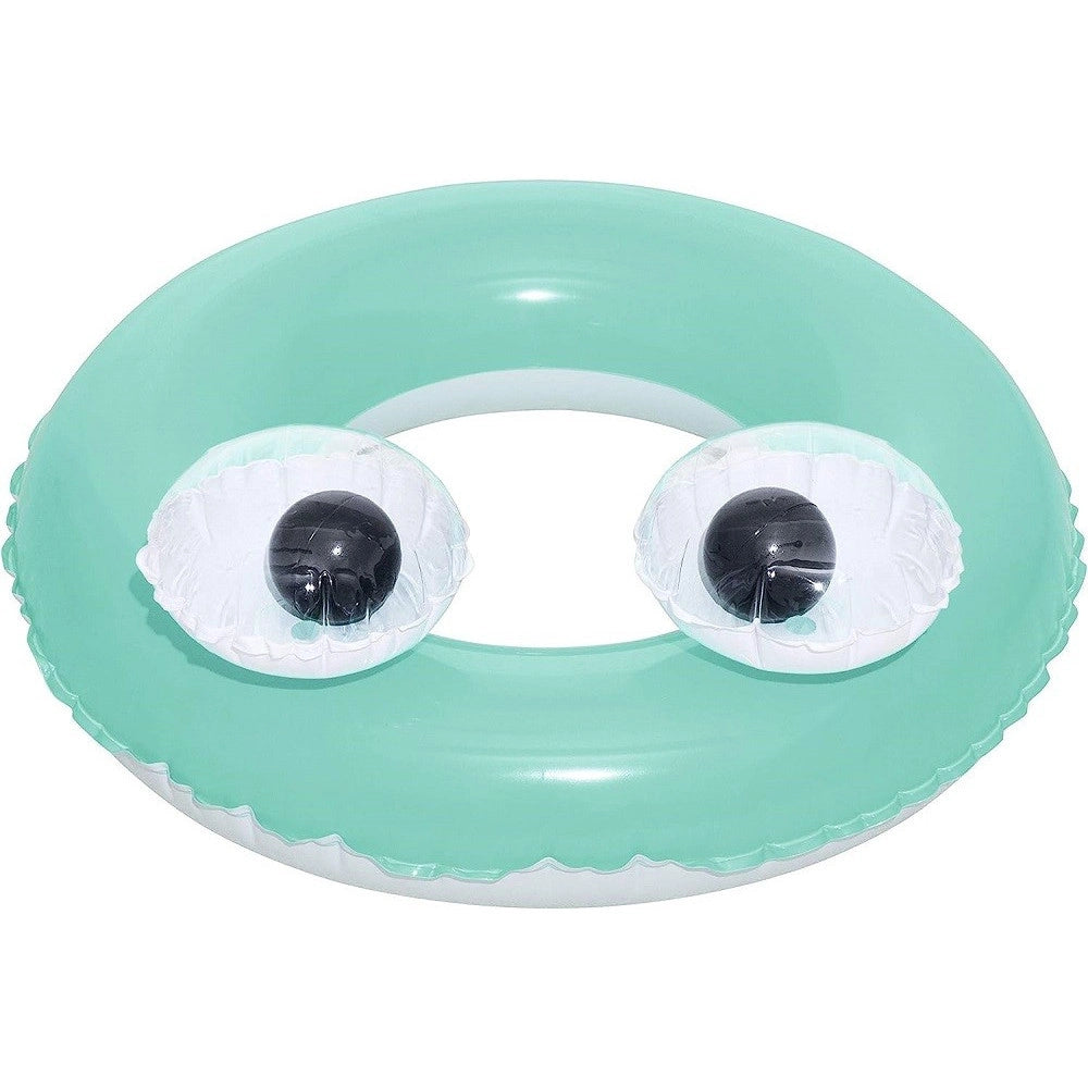 Trade Shop - Ciambella Salvagente Gonfiabile Bambini 3-6anni Occhi Mobili 61cm 3 Colori 36114 -