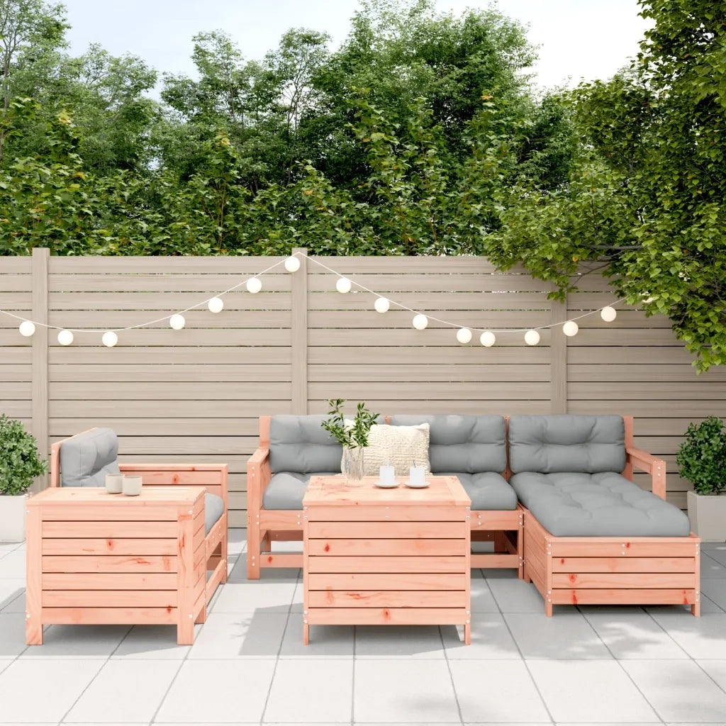 Set Divani da Giardino 7 pz in Legno Massello Abete Douglascod mxl 116994