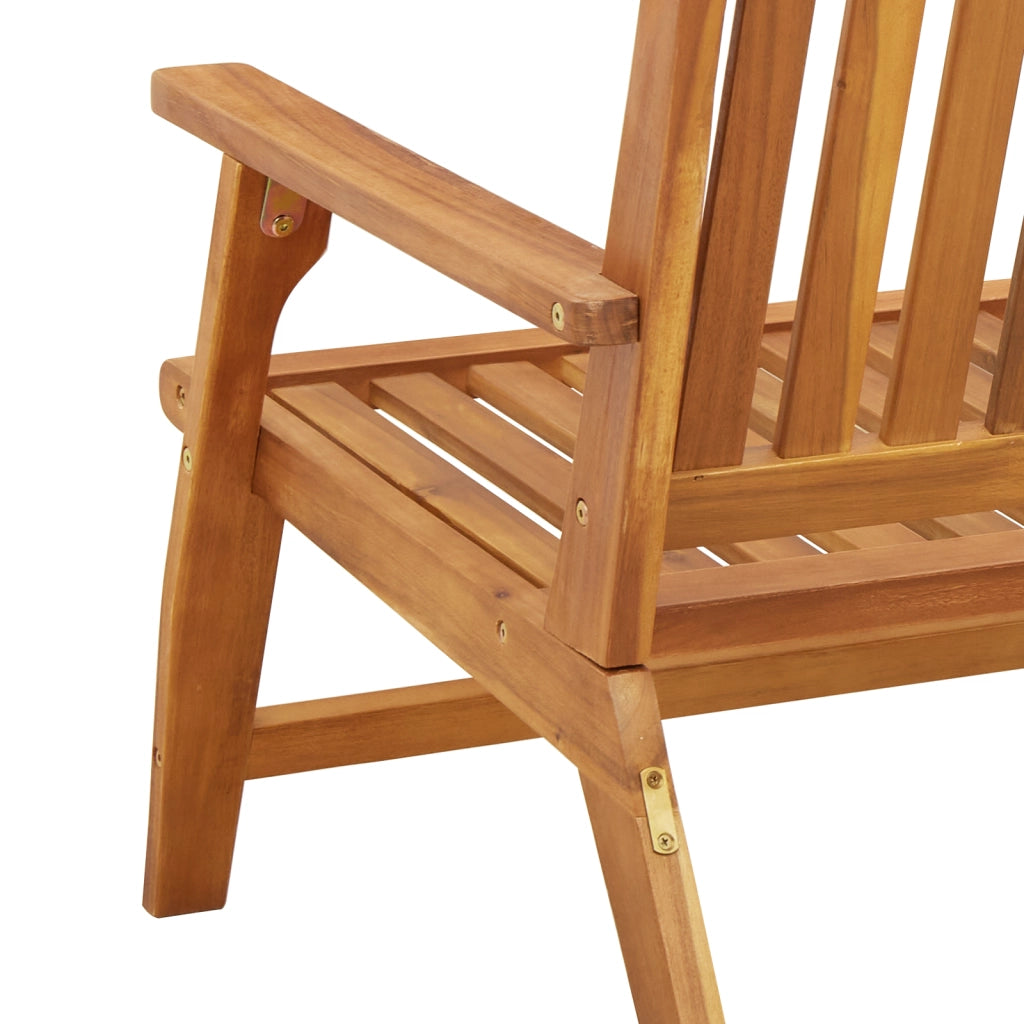 Panca da Giardino 122.5x77x74 cm in Legno Massello di Acacia