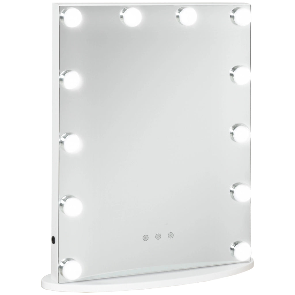 Specchio Trucco Hollywood ¨C zephmum ¨C Bianco 41,5x13,5x51 cm