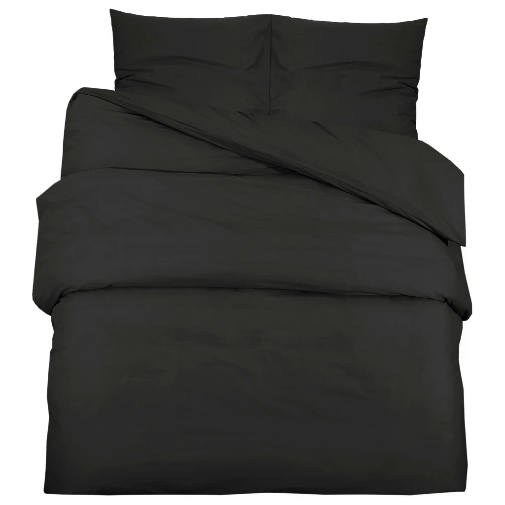 Set Copripiumino Nero 140x200 cm in Microfibra Leggera cod mxl 60643