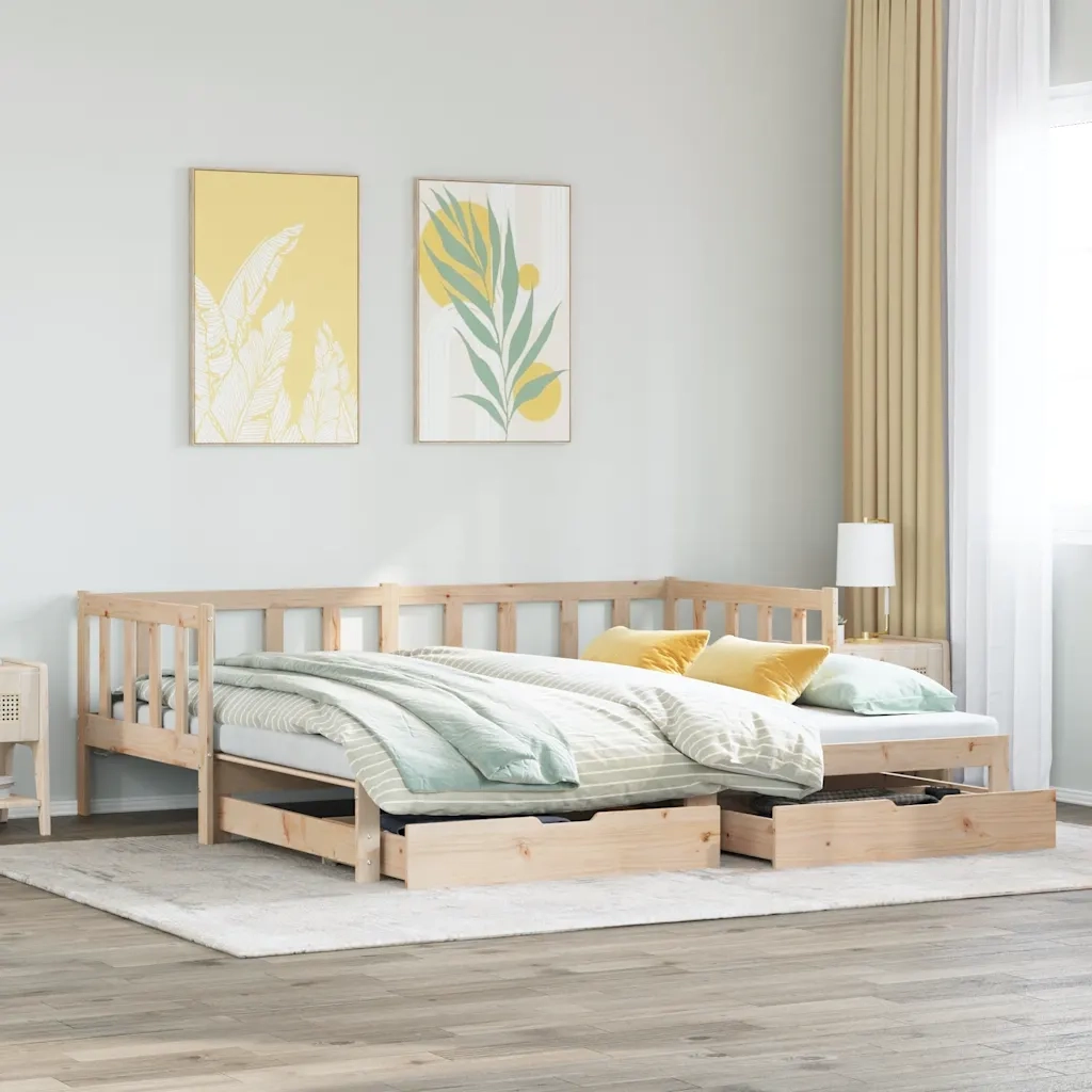 Divano Letto Estraibile con Cassetti senza Materasso-Sofa Letto-Daybed 90x200 cm 475864