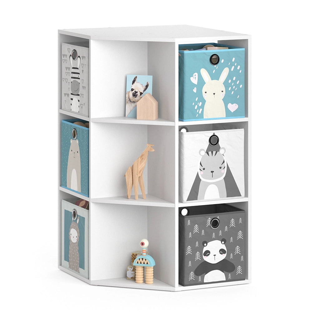 Vicco Libreria bambini Bianco 64 x 107.8 cm con 4 scatole pieghevoli
