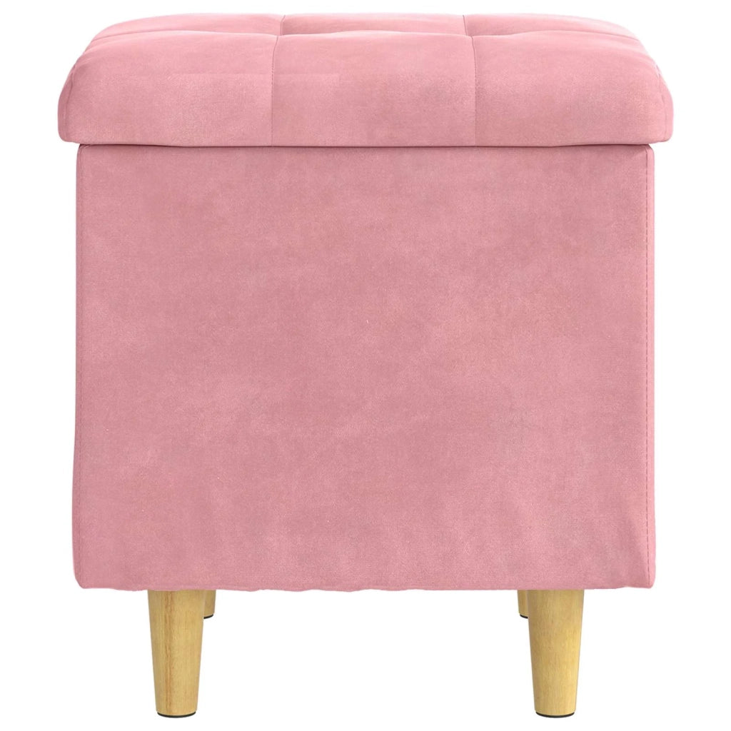 Pouf con Storage 40 x 40 x 45 cm Velluto