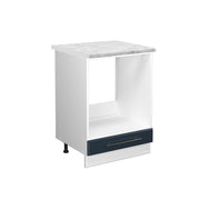Mobile per forno da incasso Fame-Line Blu scuro lucido/Bianco 60 cm, PL Marmo Vicco