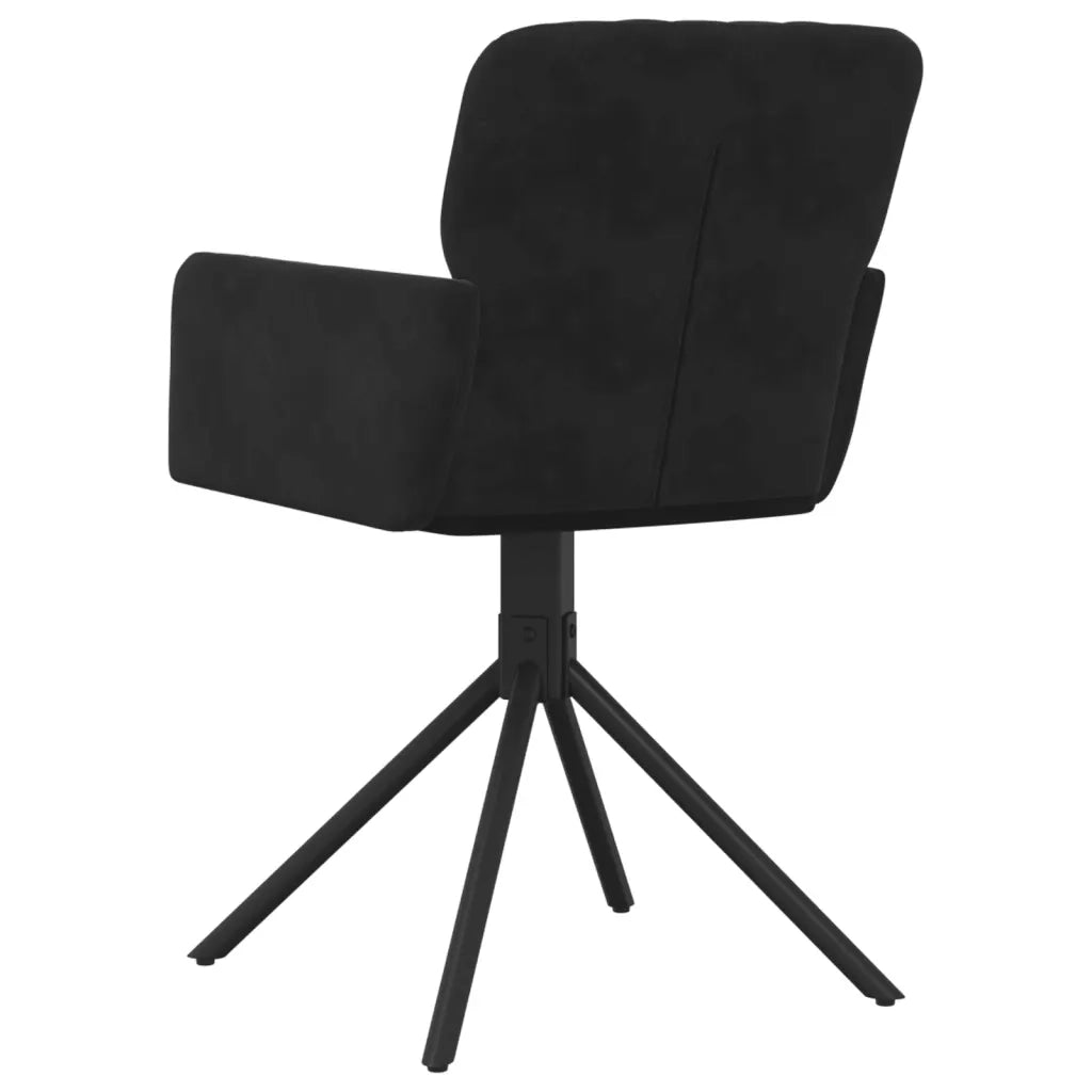 Sedie da Pranzo Girevoli 2 pz Nere in Velluto 344796