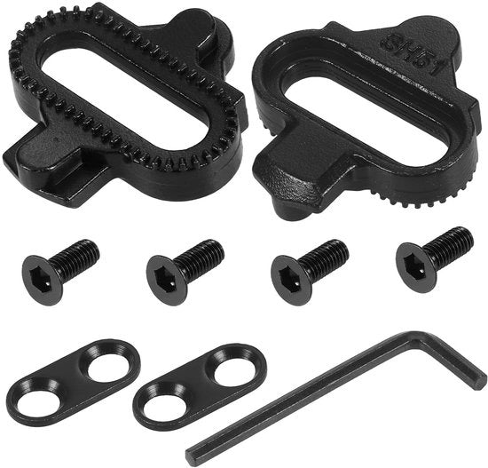 Kit di Pedali SPD per Cicli con Acciaio Inossidabile - Compatibile con Shimano - Durevole - Installazione Facile
