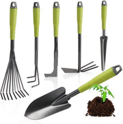 Set di attrezzi da giardinaggio 6 pezzi - ideale per il giardinaggio e la piantagione - pratico e multifunzionale