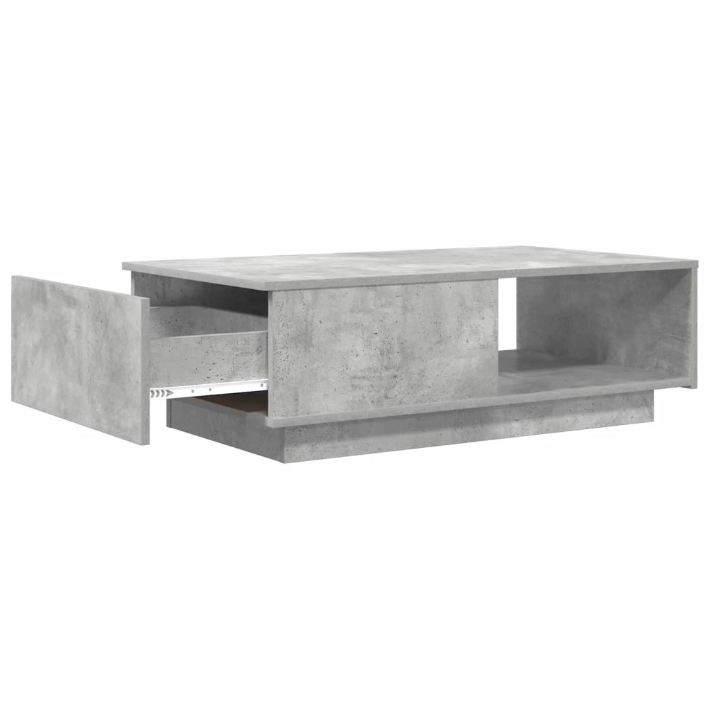 Tavolino da salotto con cassetto Grigio cemento 95 x 55 x 31 cm 8000183