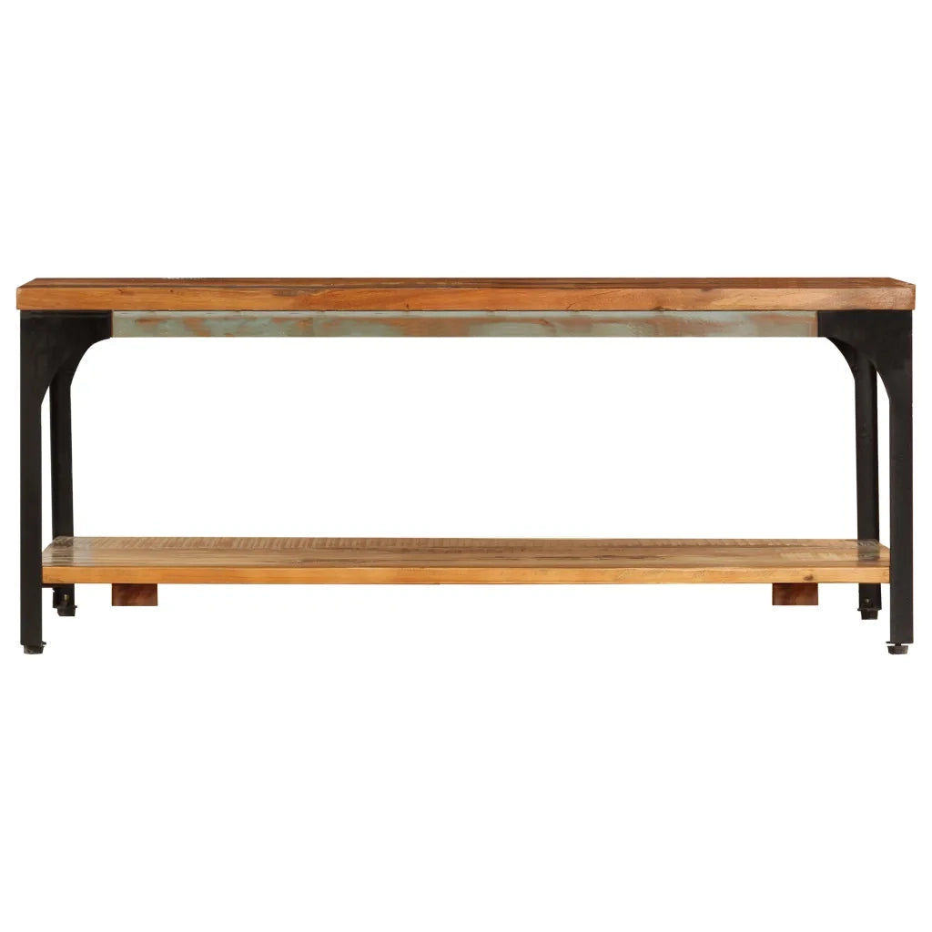 Tavolino da Caff¨¨ con Mensola-Tavolino da soggiorno 100x60x35 cm Massello di Recupero