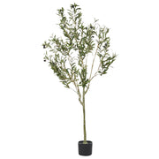 Ulivo artificiale in vaso con vas nero 153 cm pianta da interno ed esterno