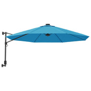 Ombrellone da parete con LED 290 cm blu 02_0008678