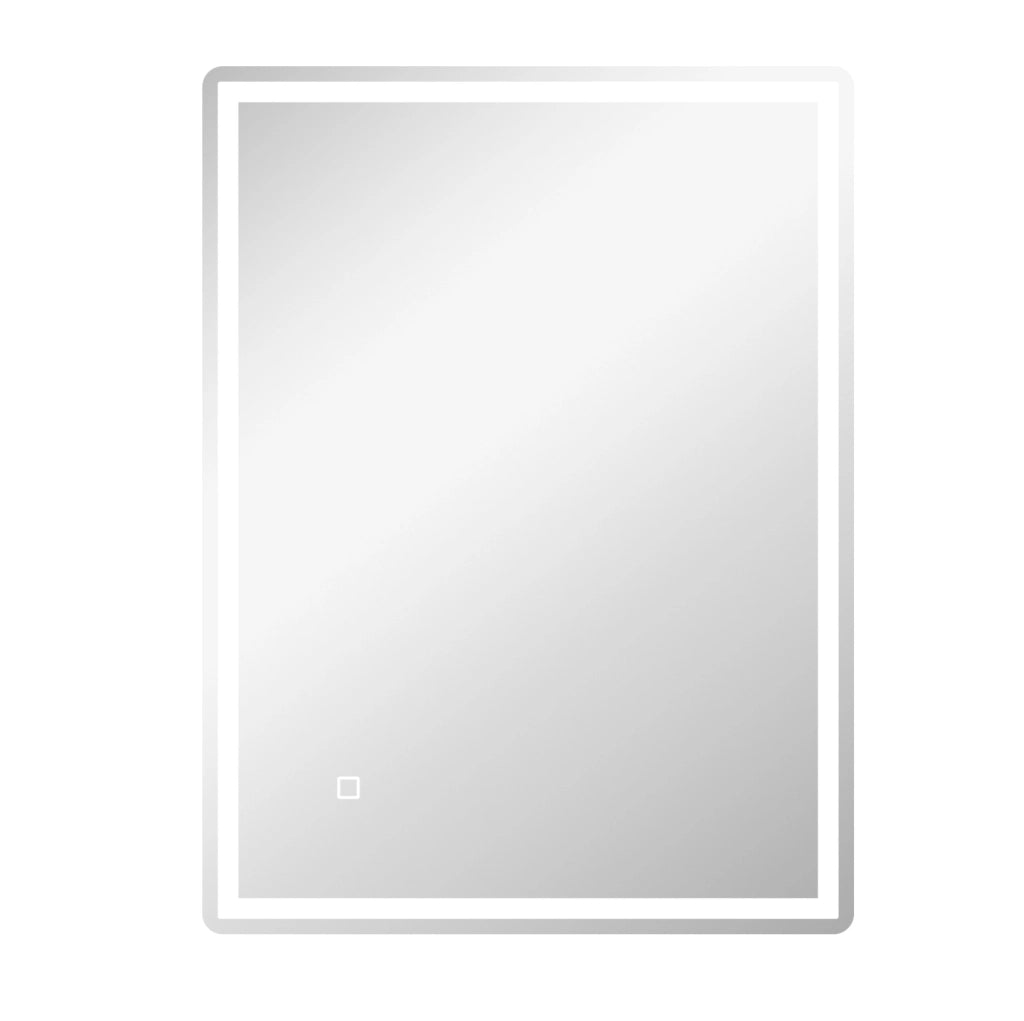 Specchio da Bagno LED 80x60 cm con Funzione Memory e Antinebbia, Cornice in Alluminio Resistente all’Acqua
