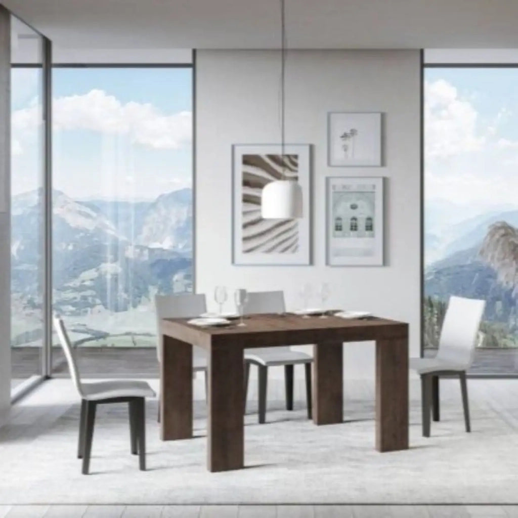 Tavolo allungabile 140/244x90 cm Roxell colore noce