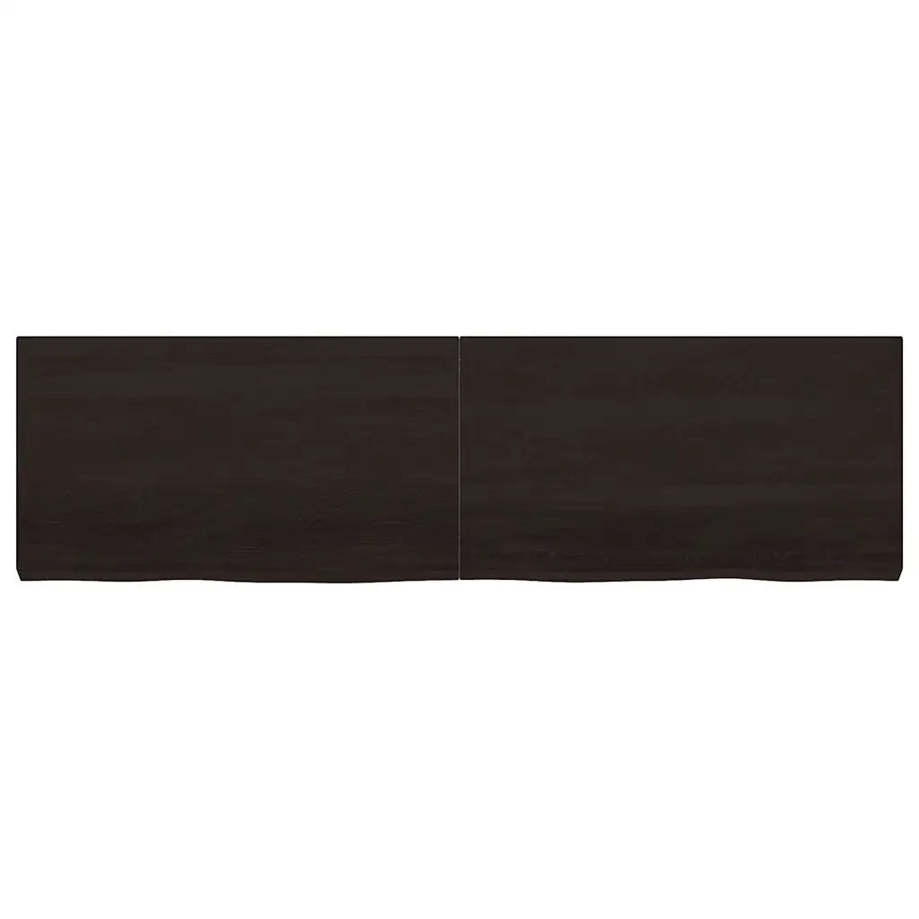 Mensola | Ripiano | Scaffale Marrone Scuro 180x50x(2-6) cm Massello Rovere Trattato