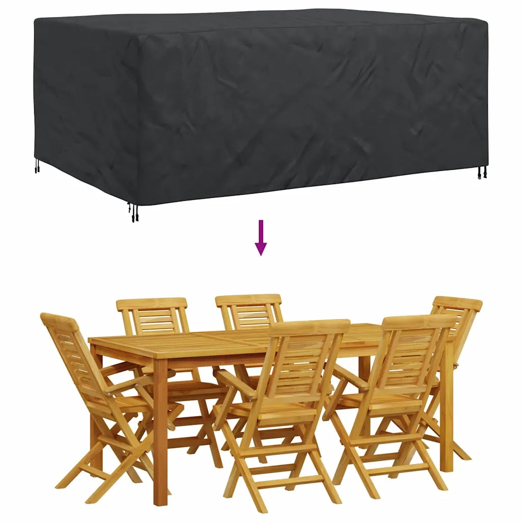 vidaXL Copertura per mobili da esterno Nero 280 x 204 x 106 cm 210D