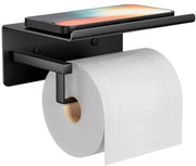 Houder per rotoli di carta igienica senza forare con pannello - Adesivo wc-rotoli houder con pannello