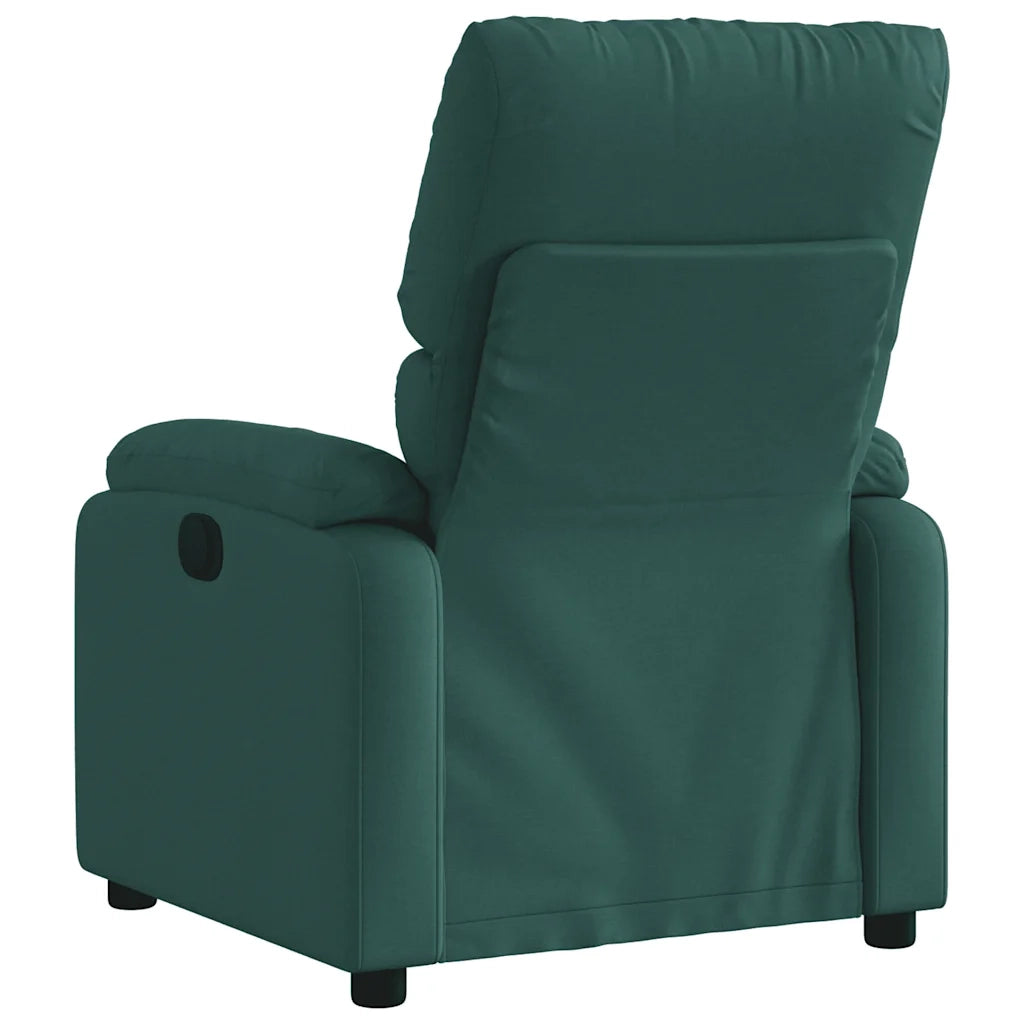 Poltrona | Sedia Relax Elettrica Reclinabile Verde Scuro in Tessuto
