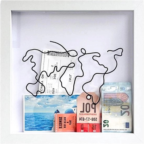 Cassa di Memoria in Legno Premium 20 x 20 cm per Documenti e Foto - Display per Parete e Tavolo