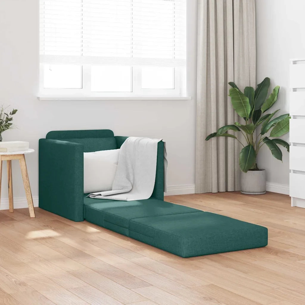 Divano letto-Sofa Letto-Daybed Verde Scuro 74 x 77 x 81 cm Tessuto