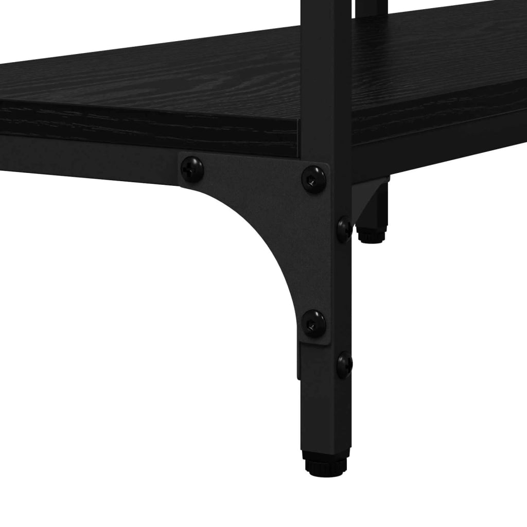 Tavolo consolle Rovere nero 160 x 29 x 80 cm Legno multistrato 883558