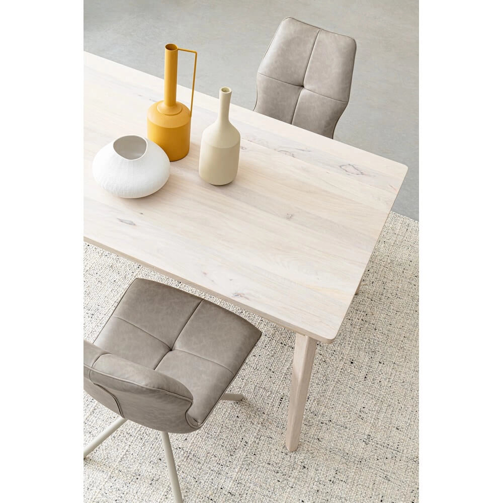 Set di 2 Sedie Imbottite in Similpelle con Gambe in Acciaio - SOPHIA