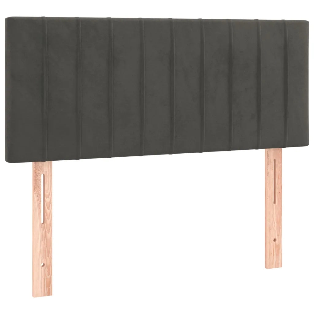 Giroletto a Molle con Materasso Grigio Scuro 120x200 cm Velluto cod mxl 63223