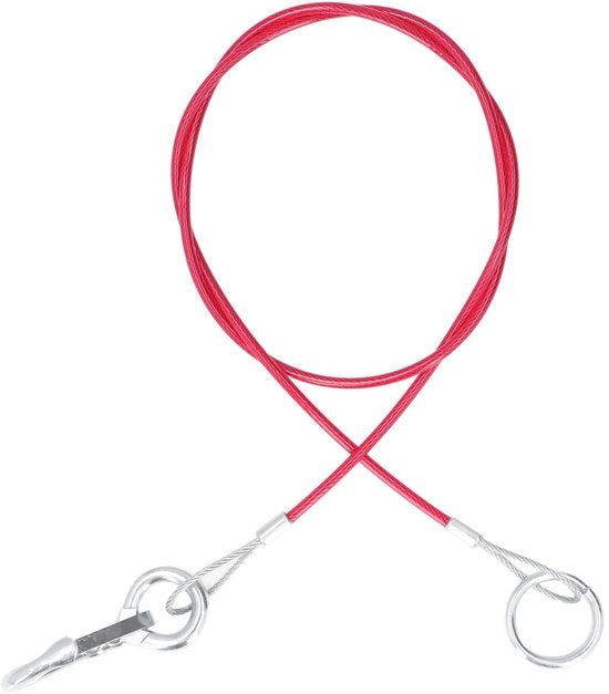 Cavi di sicurezza 1m/3,28ft - Cavo di attacco - Acciaio inossidabile - Universale - Graviera di cinturone pesante - Materiale ABS - Cavo di rimorchio