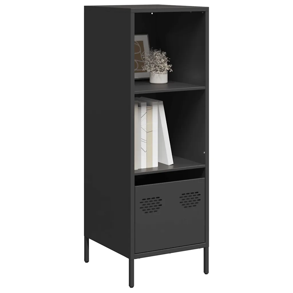 vidaXL Credenza Nera 35x39x103,5 cm in Acciaio