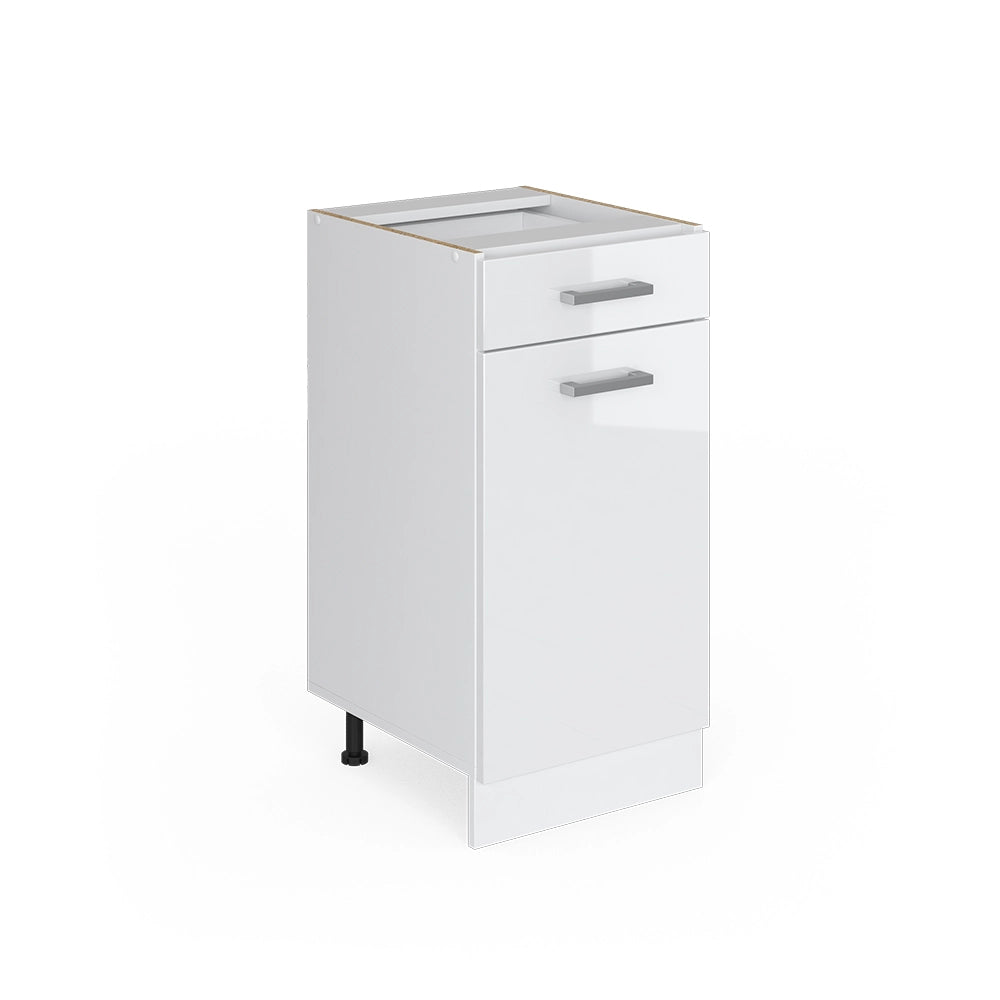 Vicco Base universale Bianco lucido 40 cm con cassetto, senza piano di lavoro