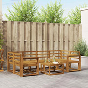 Set di divani da esterno 7 pcs Naturale