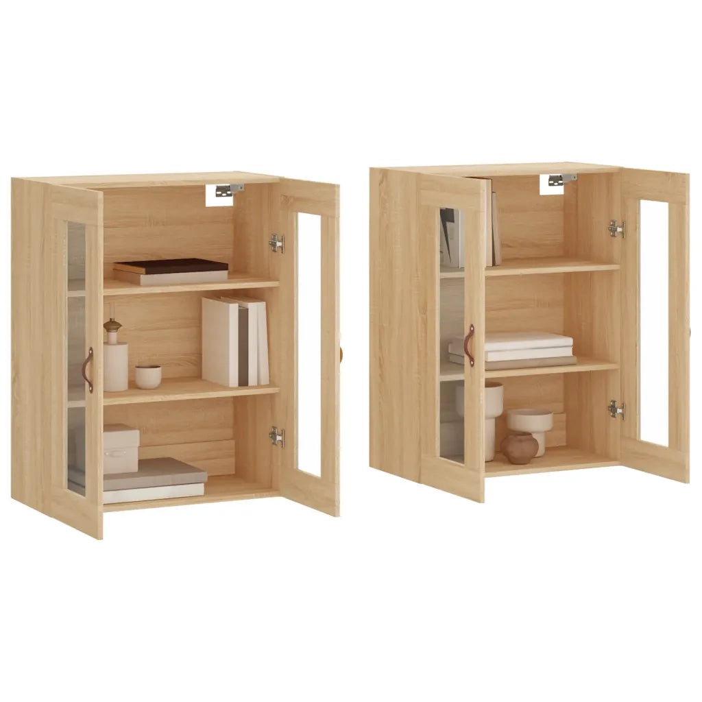Armadietti a Parete 2 pz Rovere Sonoma in Legno Multistrato CFW2113347