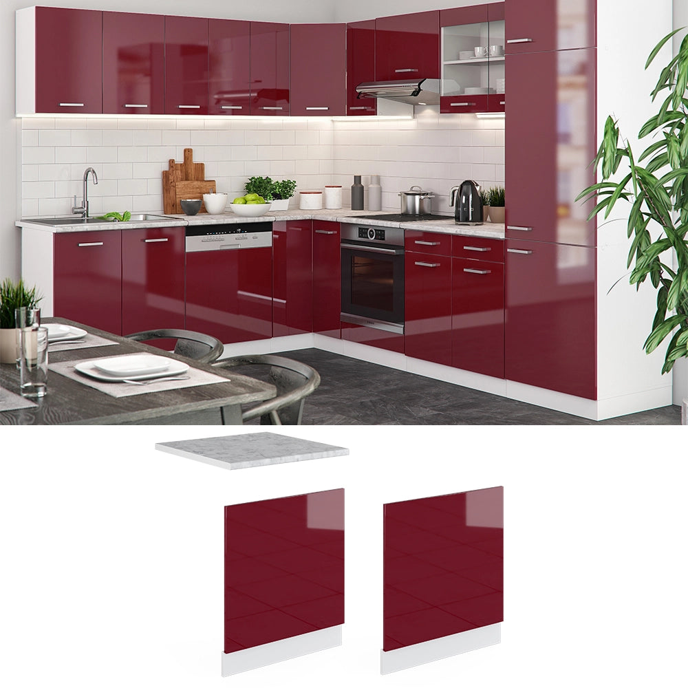 Vicco Pannello frontale Rosso lucido 60 cm , PL Marmo