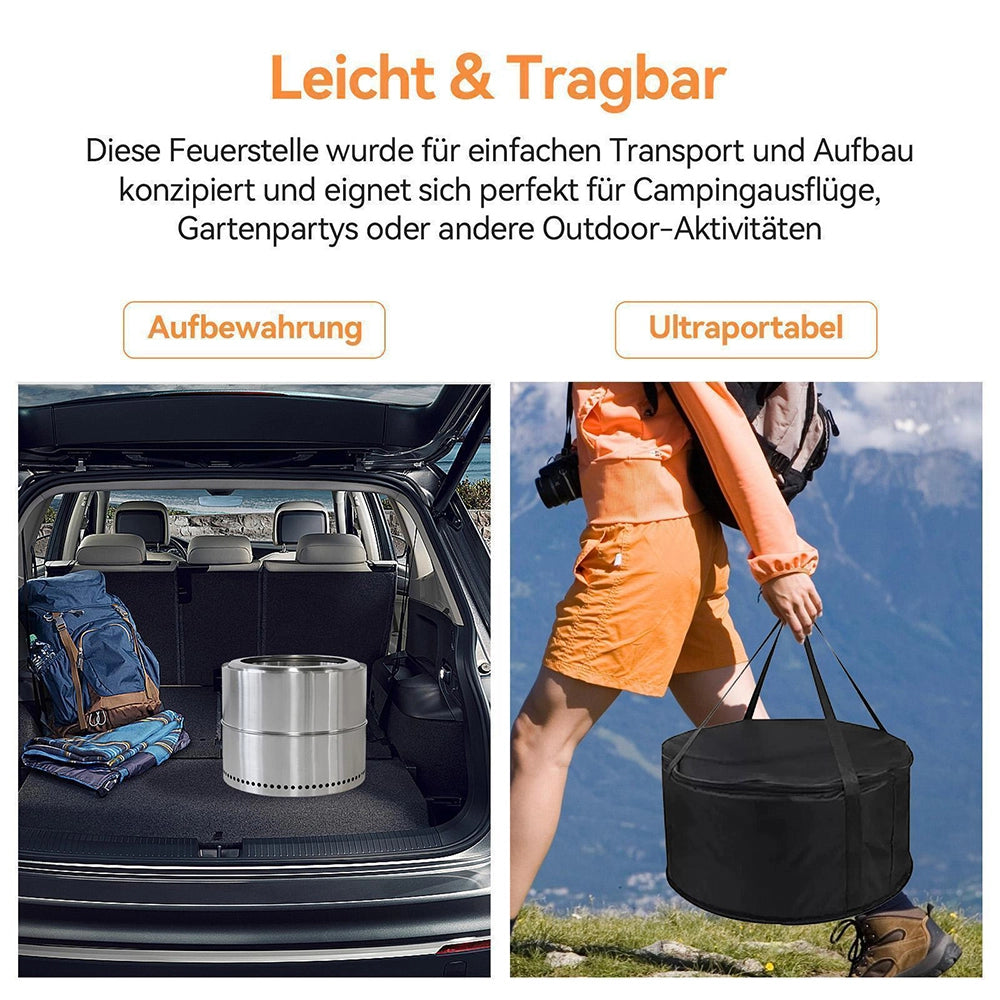 Foyer barbecue inox portable - Xylo - avec cendrier