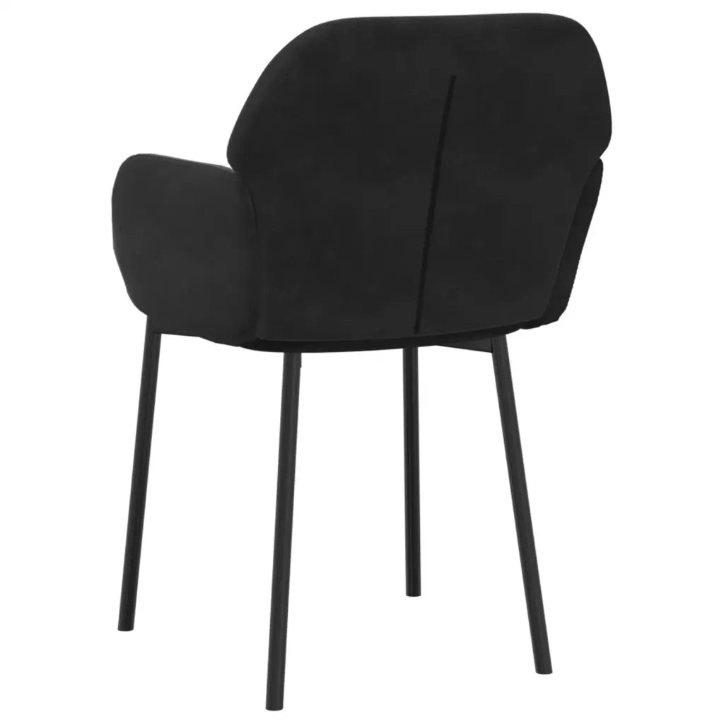 Sedie da Pranzo 2 pz Nere in Velluto cod mxl 67737