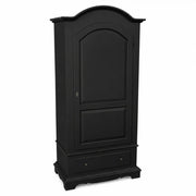 Armadio shabby chic 1 porta legno nero opaco 96x56x196 - Mobili 2G